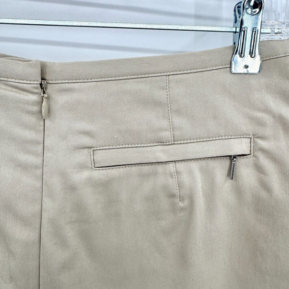 NIKE Vintage Silver Tag Khaki Zip Slit Mini Golf Skort Skirt Size Small 4 - Picture 4 of 8